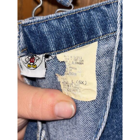 Vintage Mickey & Co girls’ Minnie Mouse denim skirtall jumper (size 6X) - Picture 5 of 5